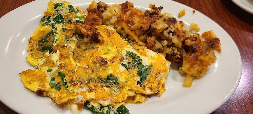 Spinach and Feta Cheese Omelette